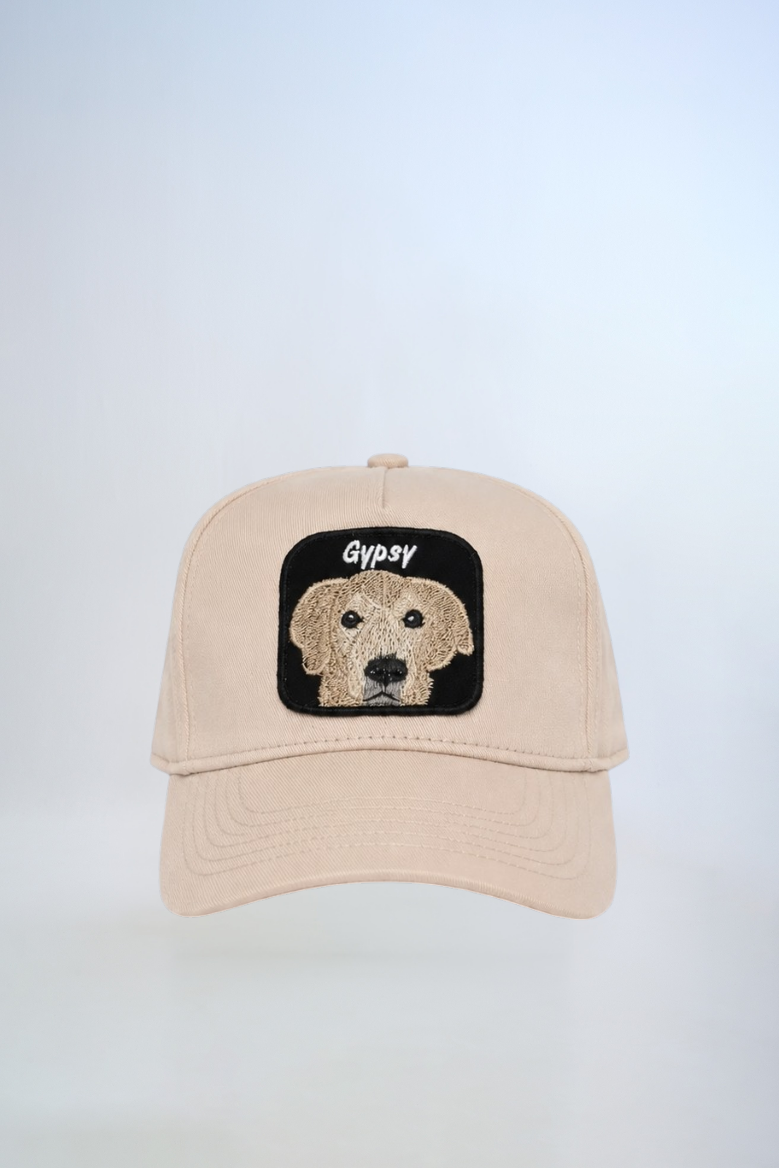 Pet Portre Nakışlı Krem Cap Şapka