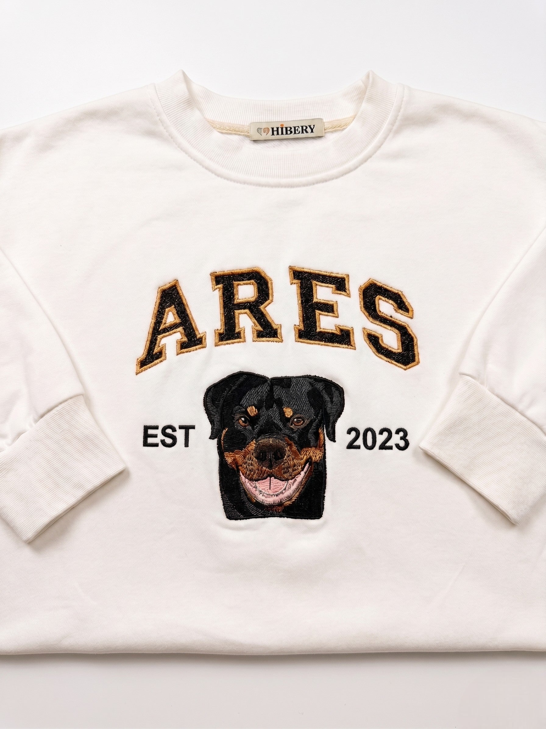 Kolej Tasarımlı Beyaz Sweatshirt