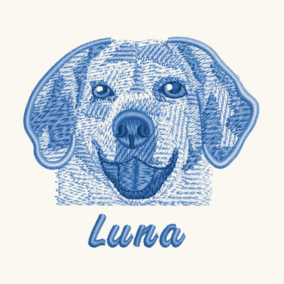 Luna için hazırlanan dijital nakış tasarımı